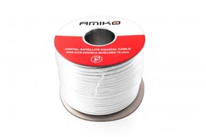AMIKO koaxiální kabel RG6 CCS DS - balení 100m Cívka