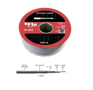 FTE koaxiálny kábel RG6 6,8 mm CCS K 200 E metráž/prerez