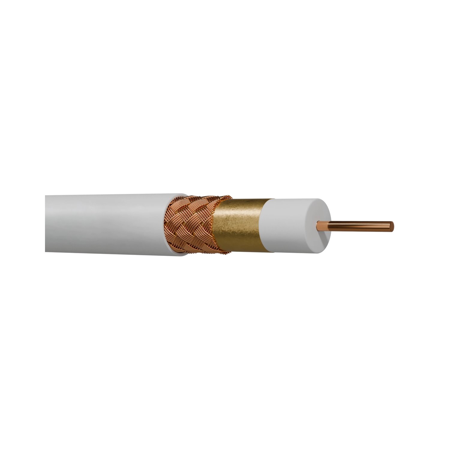 ITS CCR 96D - koaxiální kabel CU LSZH bílý 100m