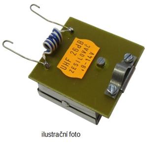 OEM anténní zesilovač kanálový 26 dB (K 55 až 57) průběžný