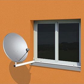 OEM Unihold konzola pre parabolu na plastové okno 50cm (bez vŕtania!)