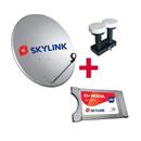 SET pro montáž SKYLINK - modul Viaccess, parabola 80, LNB monoblock SINGLE