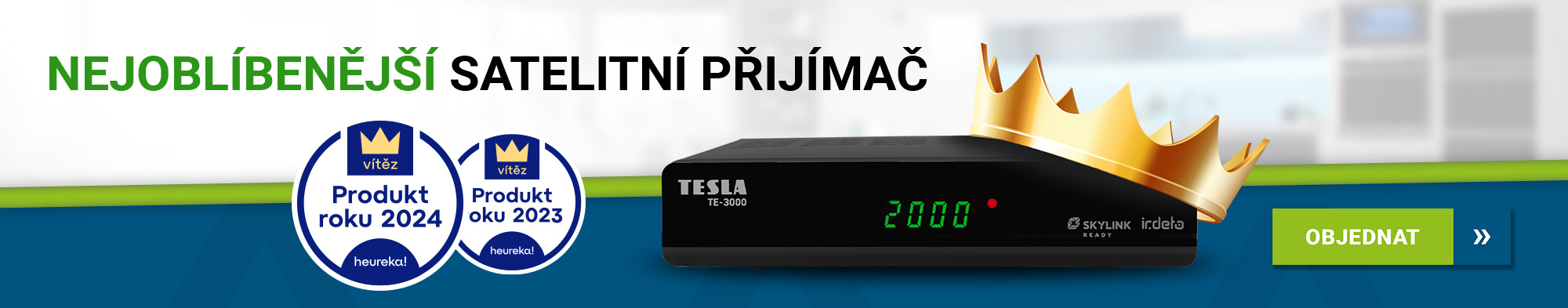 TESLA TE-3000 - satelitní přijímač, Irdeto, Skylink READY