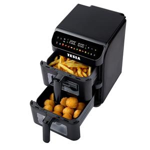 TESLA AirCook DualZone Q680 XXL - multifunkční duální digitální horkovzdušná fri