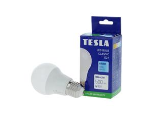 TESLA BL270560-8 – LED bulb žárovka E27, 5W, 500 lm, 6500K, studená bílá