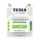TESLA RECHARGEABLE+ AAA - alkalická baterie HR03, nabíjecí, 4ks