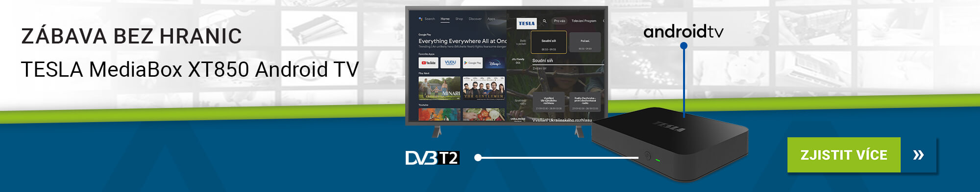TESLA MediaBox XT850 - hybridní multimediální přehrávač s DVB-T2
